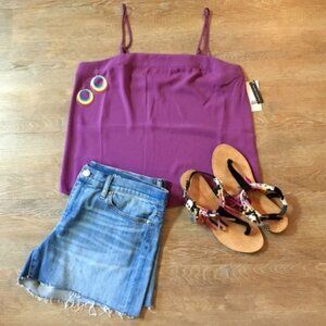 Nordstrom bp Cropped Tank Top Straight Neck Camisole NEW